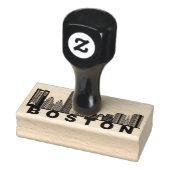 Boston Silhouet van de Stad  Rubberstempel (Stempel)
