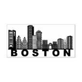 Boston Silhouet van de Stad  Rubberstempel (Afrduk)