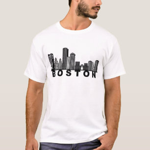 Boston Silhouet van de Stad T-shirt