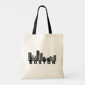 Boston Silhouet van de Stad Tote Bag (Achterkant)