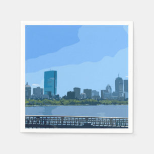 Boston Silhouette Charles River Schilderij Servet