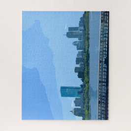 Boston Silhouette Charles Rivier Schilderij Legpuzzel