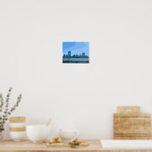 Boston Silhouette Charles Rivier Schilderij Poster (Keuken)