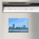Boston Silhouette Charles Rivier Schildering Magneet (Insitu (Vaatwasser))