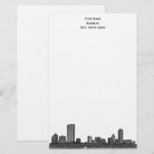 Boston Silhouette Gestempeld 01 Papierwaren (Voorkant / Achterkant)