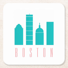 Boston Silhouette Papieren Onderzetter