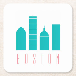 Boston Silhouette Papieren Onderzetter