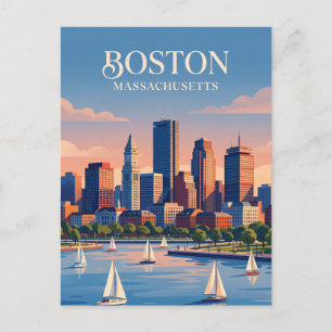 Boston Silhouette USA Briefkaart