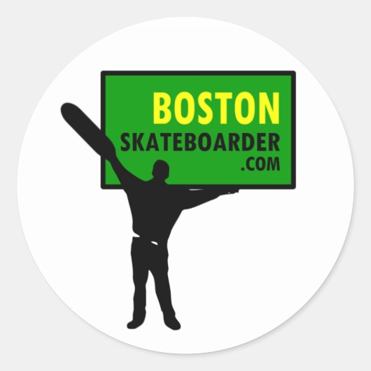 Boston Skateboarder Stickers (Voorkant)