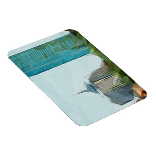 Boston Skyline Abstract Impressionisme Magneet (Rechterzijde)