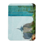 Boston Skyline Abstract Impressionisme Magneet (Verticaal)