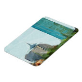 Boston Skyline Abstract Impressionisme Magneet (Linkerzijde)