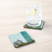 Boston Skyline Abstract Impressionisme Onderzetter (Rechterzijde)