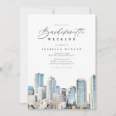 BOSTON Skyline Bachelorette Weekend Itinerary Kaart (Voorkant)