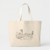 Boston Skyline Bag Grote Tote Bag (Voorkant)