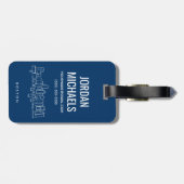 Boston Skyline Bagagelabel (Achterkant horizontaal)