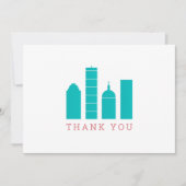 Boston Skyline bedankkaart (Voorkant)