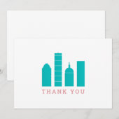 Boston Skyline bedankkaart (Voorkant / Achterkant)