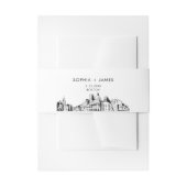Boston Skyline Belly Band, 2"x11.5" Uitnodigingen Wikkel (Voorkant Voorbeeld)