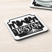 Boston Skyline Bier Onderzetter (Linkerzijde)