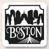 Boston Skyline Bier Onderzetter (Voorkant)
