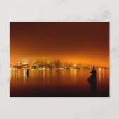 Boston Skyline bij Night Briefkaart (Voorkant)