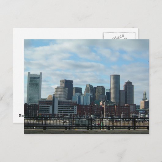 Boston Skyline Briefkaart (Voorkant / Achterkant)