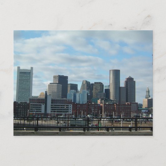 Boston Skyline Briefkaart (Voorkant)