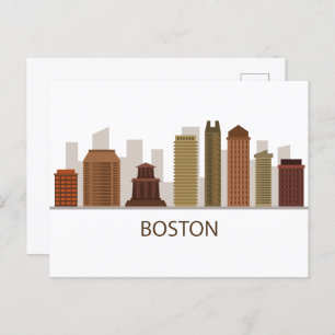 Boston Skyline Briefkaart