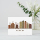 Boston Skyline Briefkaart (Staand voorkant)