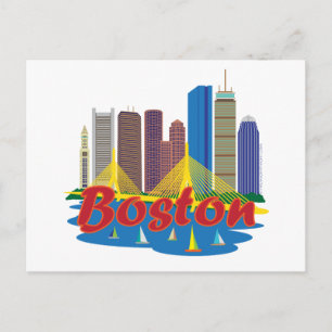 Boston Skyline Briefkaart