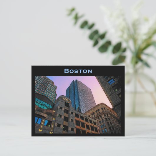 Boston Skyline Briefkaart (Staand voorkant)
