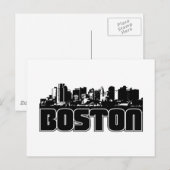 Boston Skyline Briefkaart (Voorkant / Achterkant)