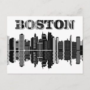 Boston skyline briefkaart