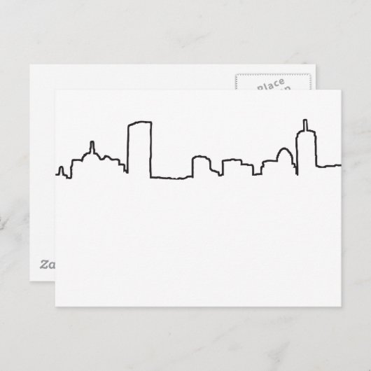 Boston - Skyline Briefkaart (Voorkant / Achterkant)