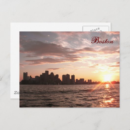 Boston Skyline Briefkaart (Voorkant / Achterkant)