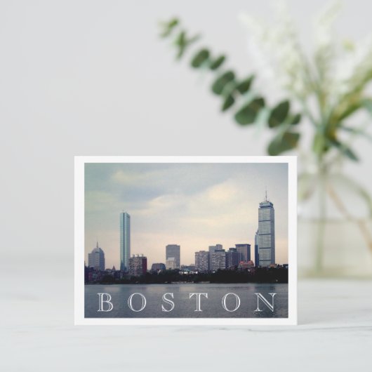 Boston Skyline Briefkaart (Staand voorkant)