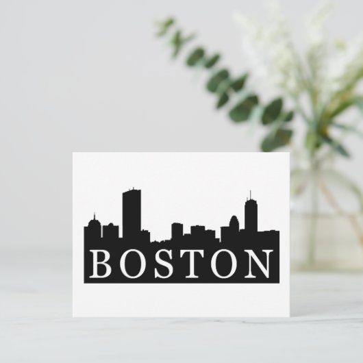 Boston Skyline Briefkaart (Staand voorkant)