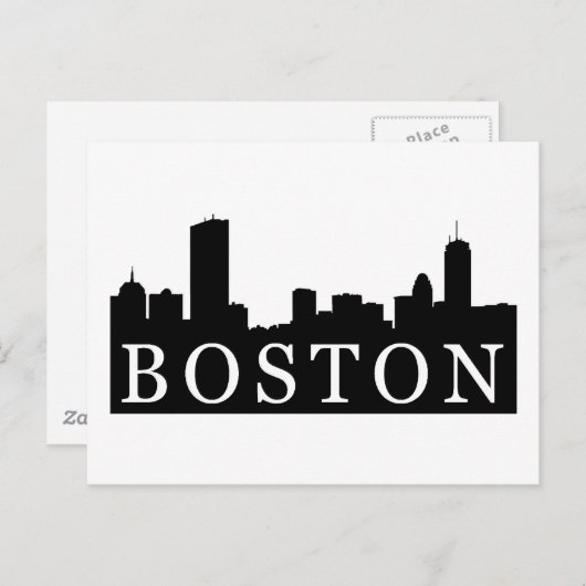 Boston Skyline Briefkaart (Voorkant / Achterkant)