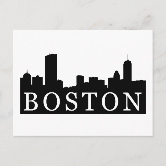 Boston Skyline Briefkaart (Voorkant)