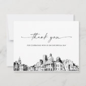 Boston Skyline bruiloft foto dank u kaart (Voorkant)