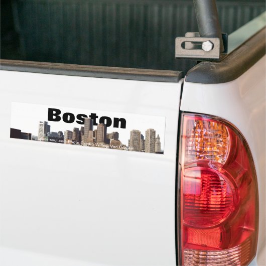 Boston Skyline Bumpersticker (Op Truck)