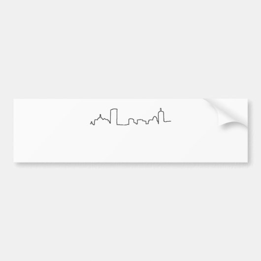 Boston - Skyline Bumpersticker (Voorkant)