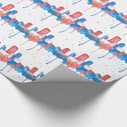 Boston Skyline Cadeaupapier (Hoek)