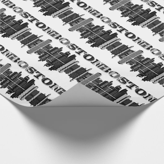 Boston Skyline Cadeaupapier (Hoek)
