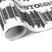 Boston Skyline Cadeaupapier (Rol Hoek)