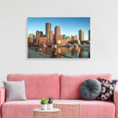Boston skyline canvas afdruk (Insitu (Woonkamer))
