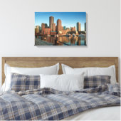 Boston skyline canvas afdruk (Insitu (Slaapkamer))