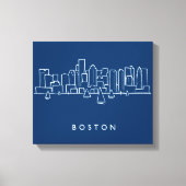 Boston Skyline Canvas Afdruk (Voorkant)