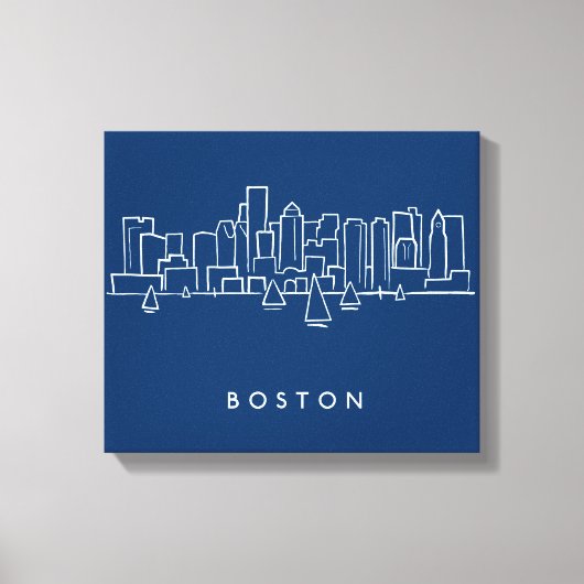 Boston Skyline Canvas Afdruk (Voorkant)